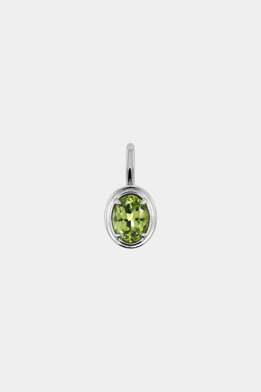 Roma Oval Gemstone Pendant | Silver
