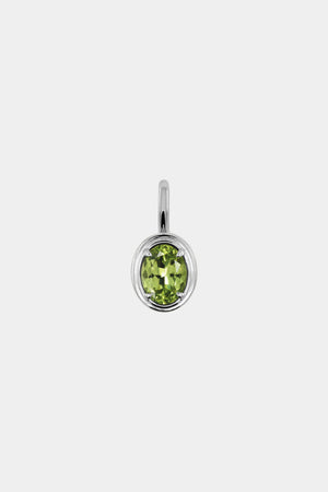 Roma Oval Gemstone Pendant | Silver | Natasha Schweitzer