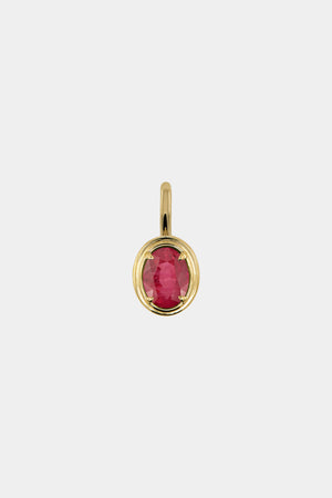 Roma Oval Gemstone Pendant | Yellow Gold | Natasha Schweitzer