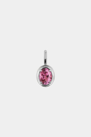 Roma Oval Gemstone Pendant | Silver | Natasha Schweitzer