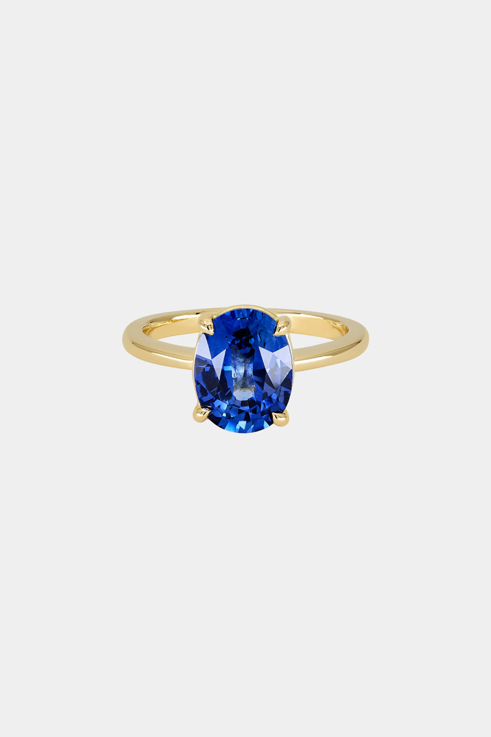 Oval Sapphire Ring | 18K Gold