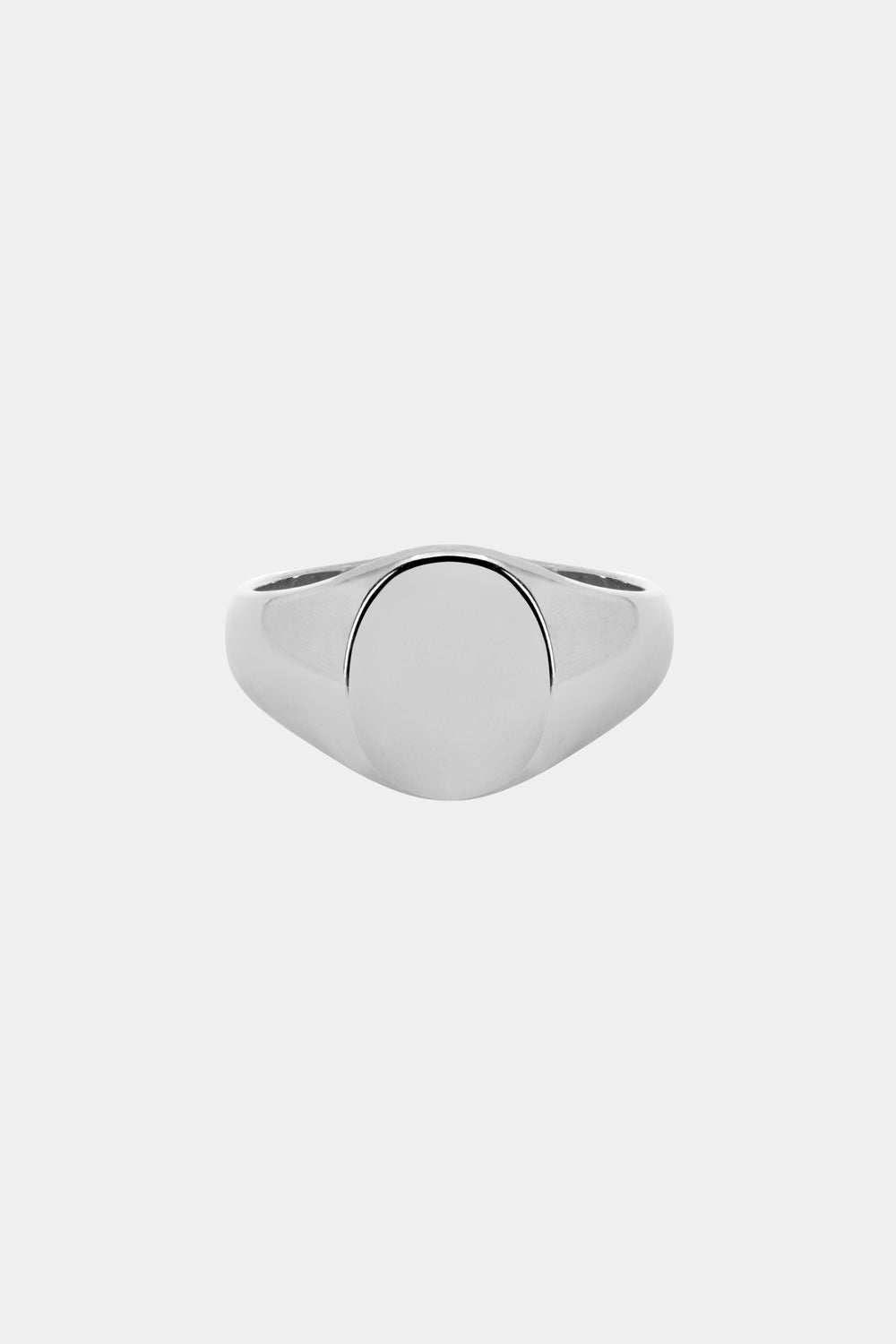 Oval Signet Ring | White Gold| Natasha Schweitzer