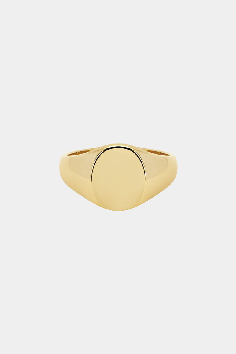 Signet ring solid deals gold