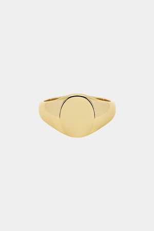 Oval Signet Ring | Yellow Gold | Natasha Schweitzer