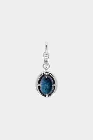 Blue Oval Tourmaline Attachment | Silver or White Gold, More options available | Natasha Schweitzer