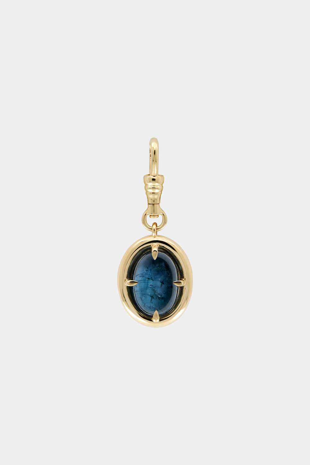 Blue Oval Tourmaline Attachment | 9K Yellow Gold