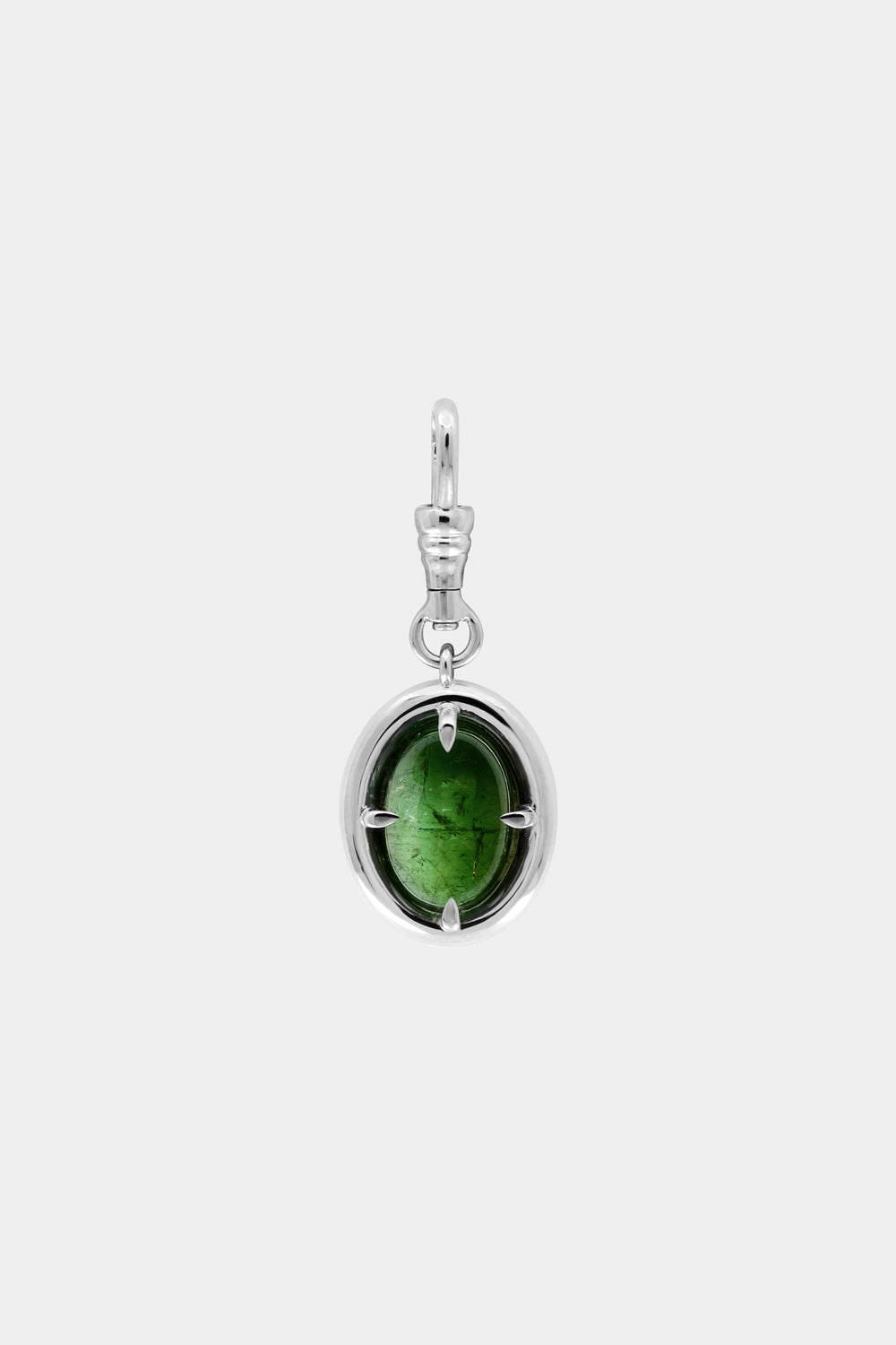 Green Oval Tourmaline Attachment | Silver