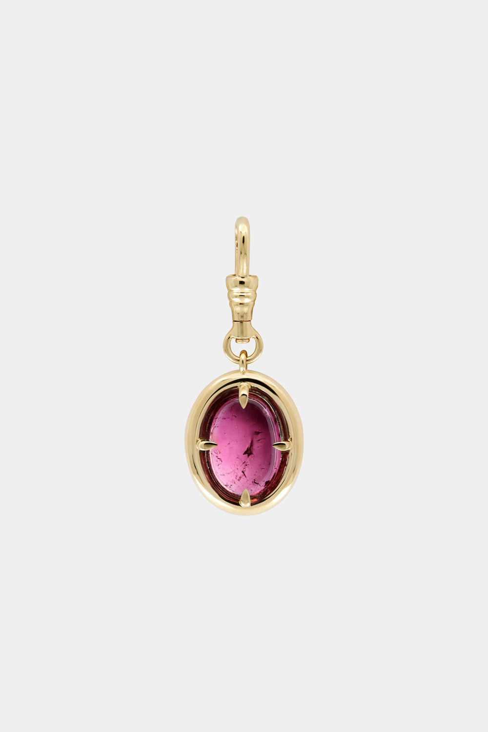 Pink Oval Tourmaline Attachment | 9K Yellow Gold