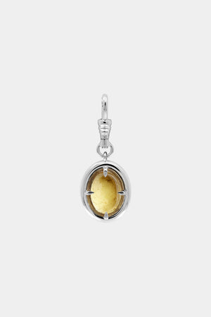 Yellow Oval Tourmaline Attachment | Silver or 9K White Gold | Natasha Schweitzer