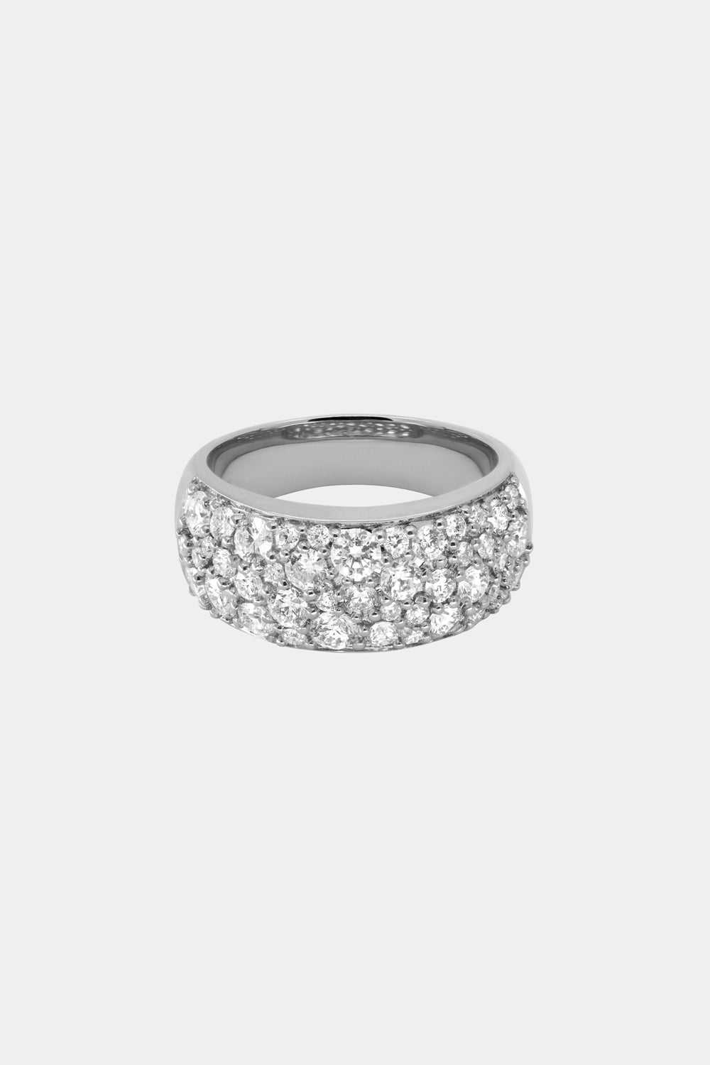 Pavé Diamond Blob Ring | 18K White Gold| Natasha Schweitzer