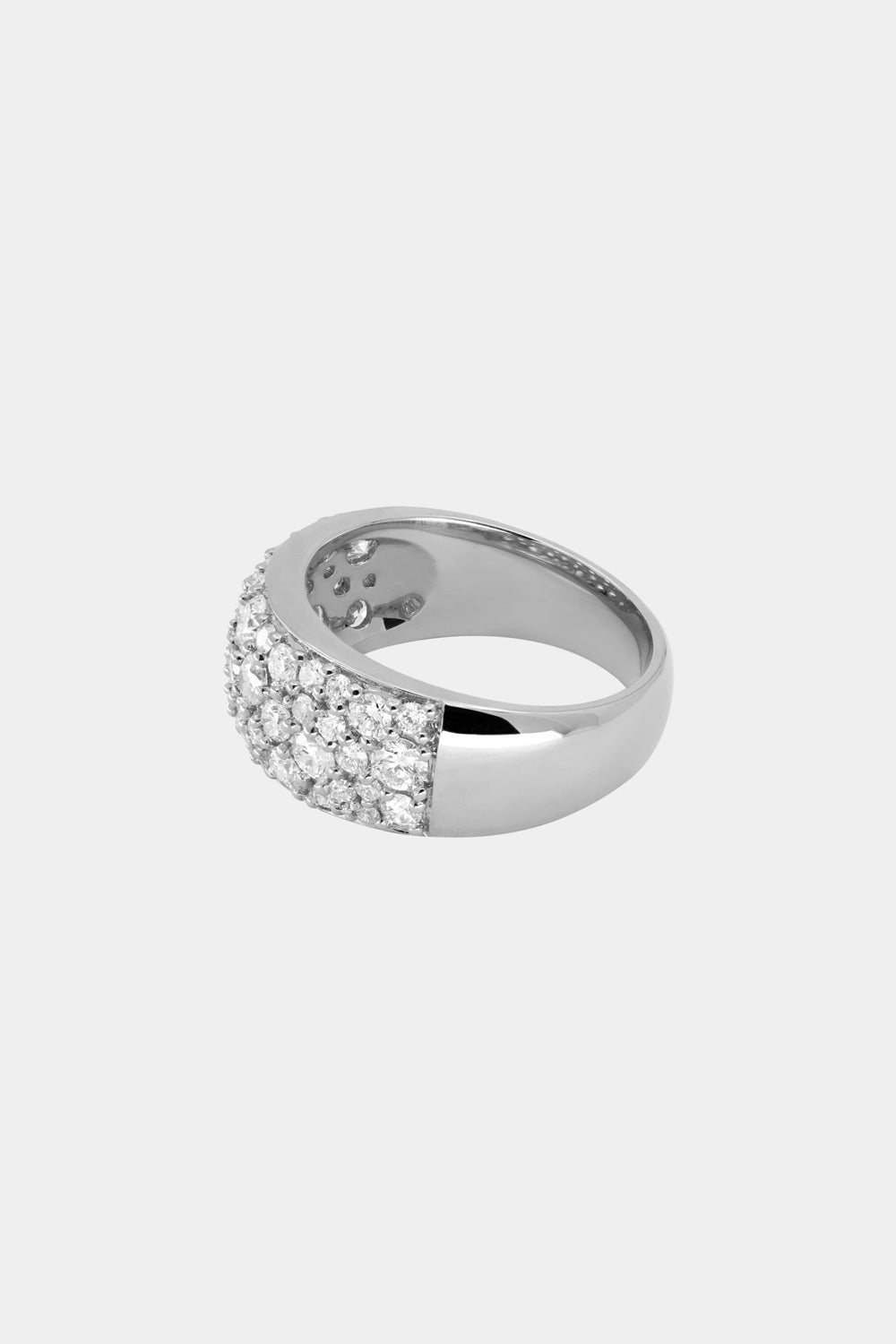 Pavé Diamond Blob Ring | 18K White Gold| Natasha Schweitzer