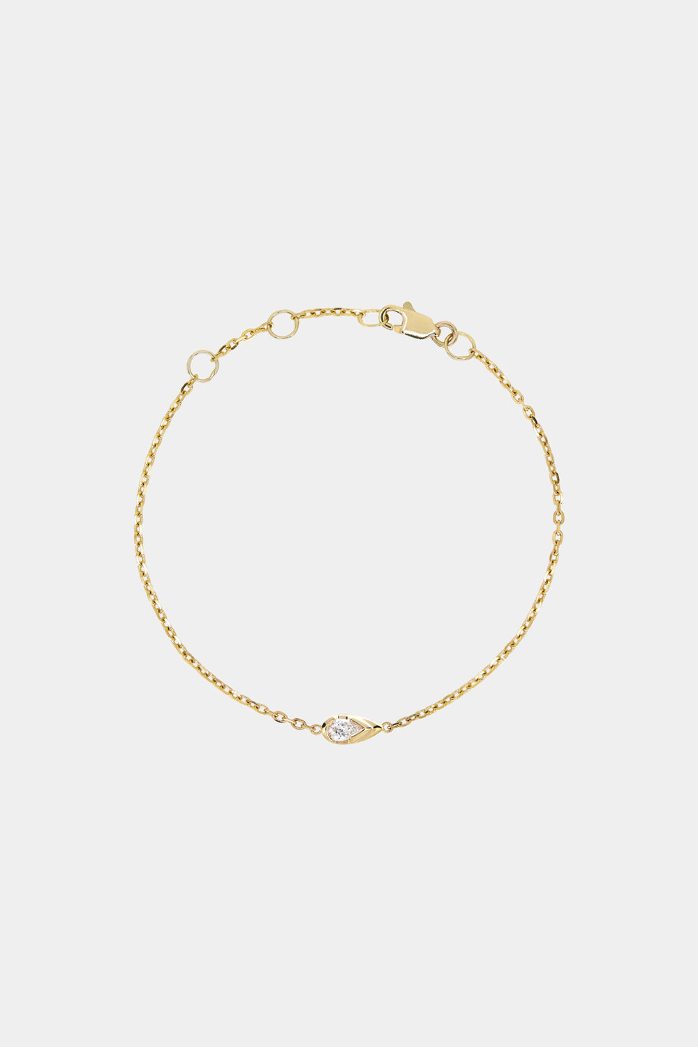 Pear Diamond Bracelet | 9K Yellow or Rose Gold, More Options Available