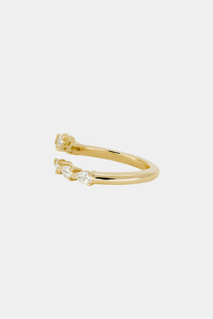 Pear Diamond Janie Wrap Ring | Yellow Gold | Natasha Schweitzer