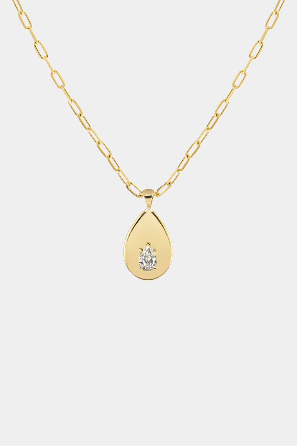 Poire Diamond Necklace | 18K Yellow Gold