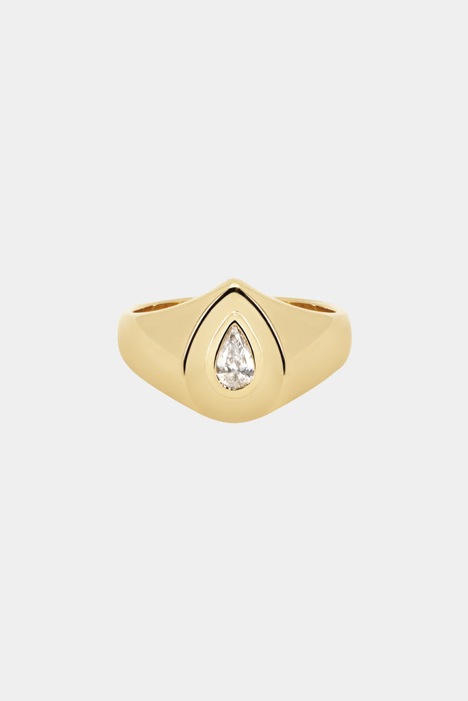 Pear sale signet ring