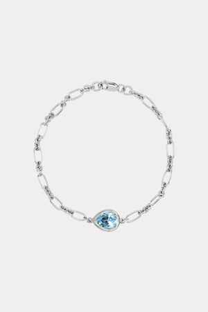Roma Pear Gemstone Bracelet | Silver | Natasha Schweitzer