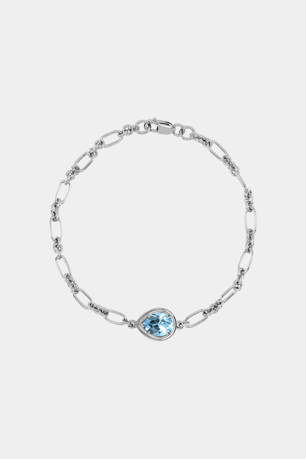 Roma Pear Gemstone Bracelet | White Gold