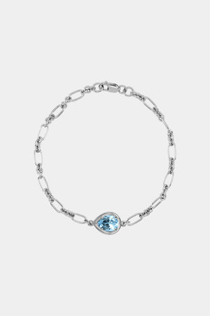 Roma Pear Gemstone Bracelet | White Gold | Natasha Schweitzer