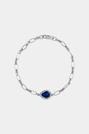 Roma Pear Gemstone Bracelet | White Gold | Natasha Schweitzer