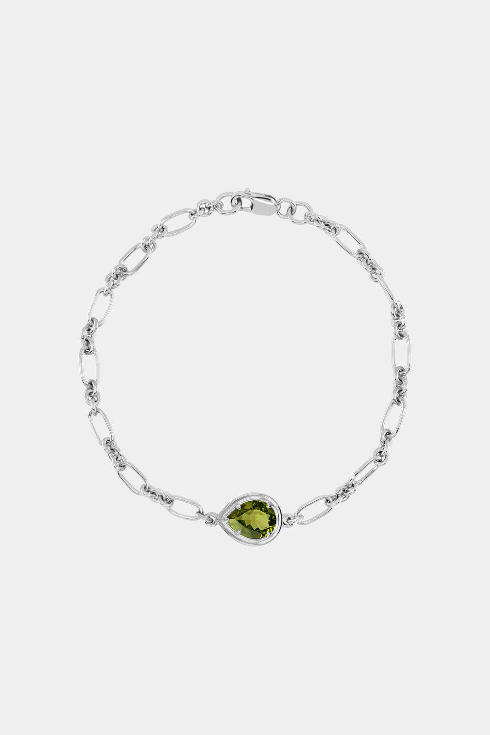 Roma Pear Gemstone Bracelet | Silver