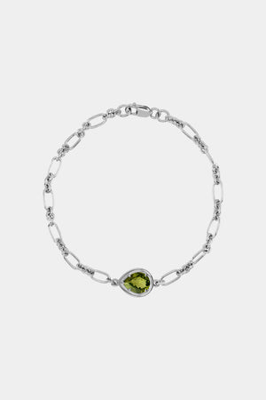 Roma Pear Gemstone Bracelet | White Gold | Natasha Schweitzer