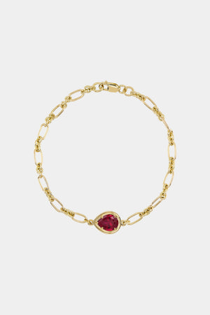 Roma Pear Gemstone Bracelet | Yellow Gold | Natasha Schweitzer