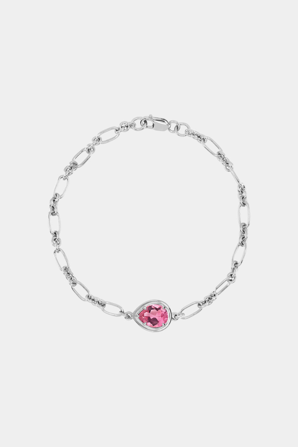 Roma Pear Gemstone Bracelet | Silver