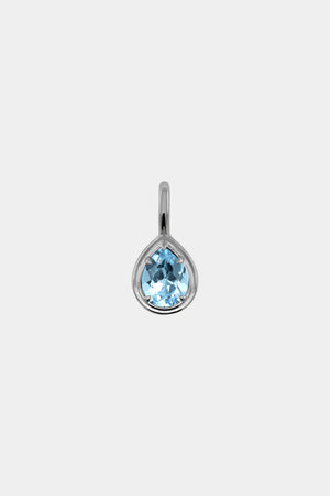 Roma Pear Gemstone Pendant | White Gold | Natasha Schweitzer