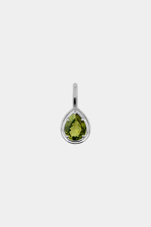 Roma Pear Gemstone Pendant | Silver | Natasha Schweitzer