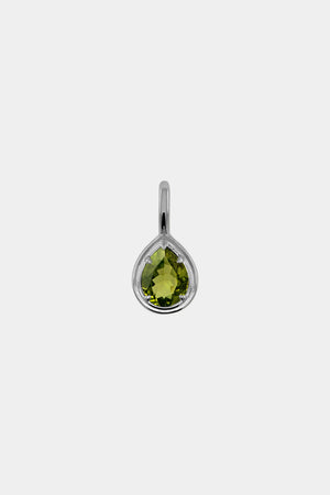 Roma Pear Gemstone Pendant | White Gold | Natasha Schweitzer
