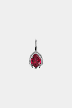 Roma Pear Gemstone Pendant | White Gold | Natasha Schweitzer