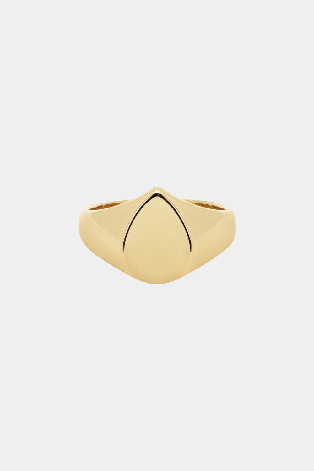 Pear Signet Ring | Yellow Gold, More Options Available
