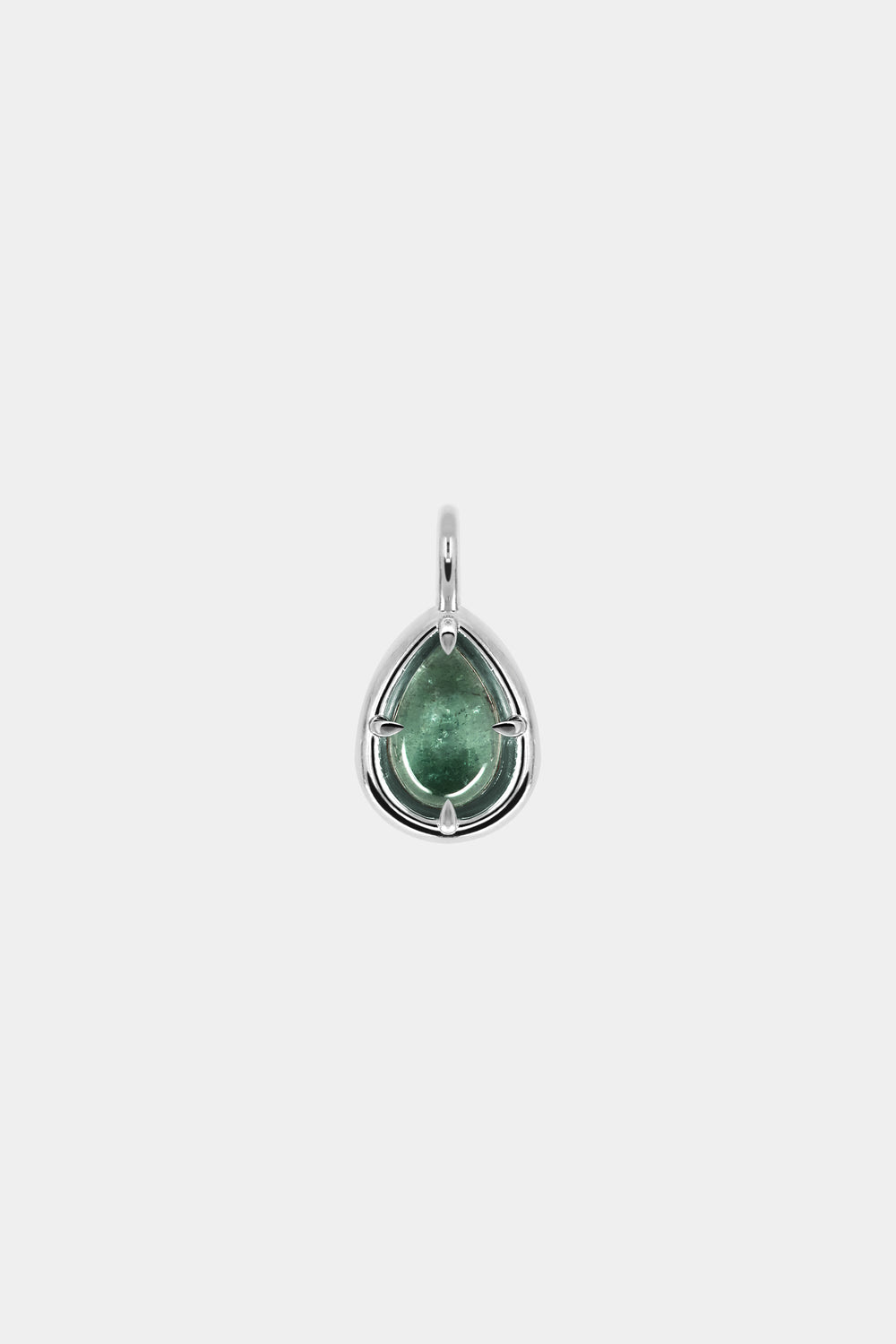Aqua Tourmaline Pendant | Silver