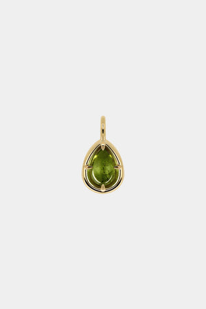 Green Pear Tourmaline Pendant | 9K Yellow Gold | Natasha Schweitzer