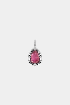 Pink Pear Tourmaline Pendant | Silver | Natasha Schweitzer