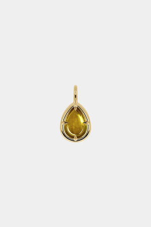 Yellow Pear Tourmaline Pendant | 9K Yellow Gold | Natasha Schweitzer