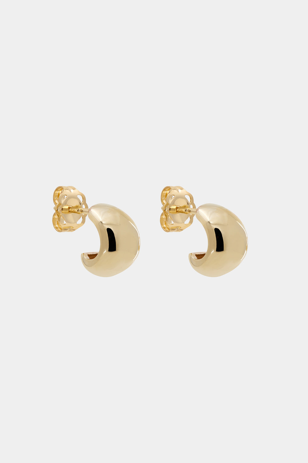 Small Blob Hoops | 9K Yellow Gold