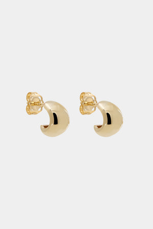 Small Blob Hoops | 9K Yellow Gold | Natasha Schweitzer