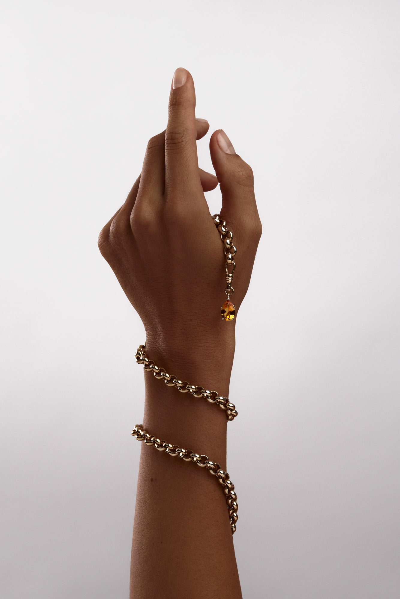Pear Citrine Attachment | 9K Yellow Gold| Natasha Schweitzer