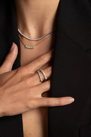 Double Band Georgie Ring | 18K White Gold | Natasha Schweitzer