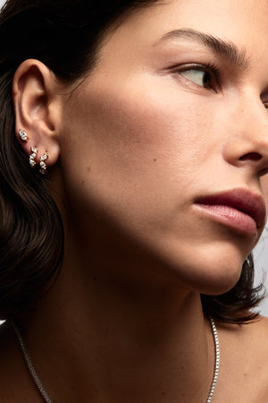 Marquise Diamond Studs | 18K White Gold | Natasha Schweitzer