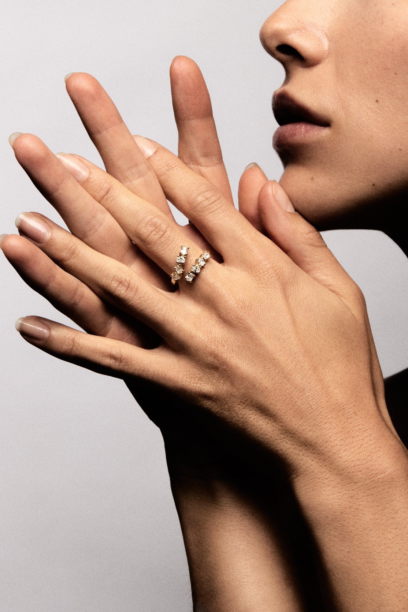 Mini Scattered Diamond Wrap Ring | 18K Yellow Gold| Natasha Schweitzer