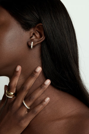 Round Diamond Half Band | 18K White Gold | Natasha Schweitzer