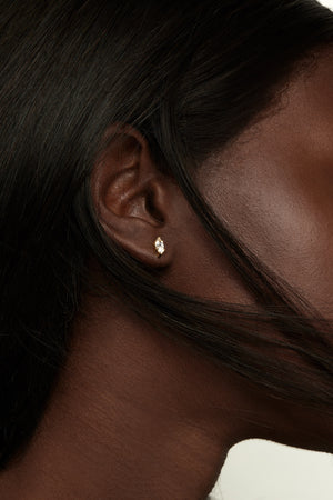 Marquise Diamond Stud Earrings | 18K White Gold | Natasha Schweitzer