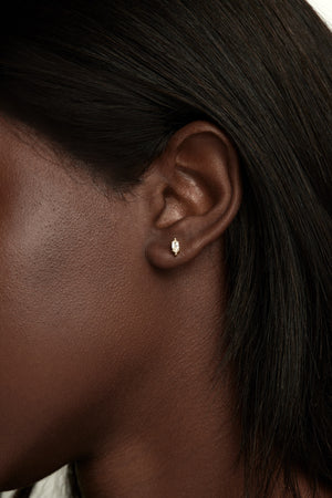 Marquise Diamond Stud Earrings | 18K Yellow Gold | Natasha Schweitzer