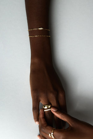 Scattered Diamond Trio Bracelet | 18K White Gold | Natasha Schweitzer