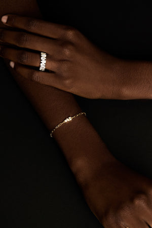 Scattered Diamond Trio Bracelet | 18K White Gold | Natasha Schweitzer