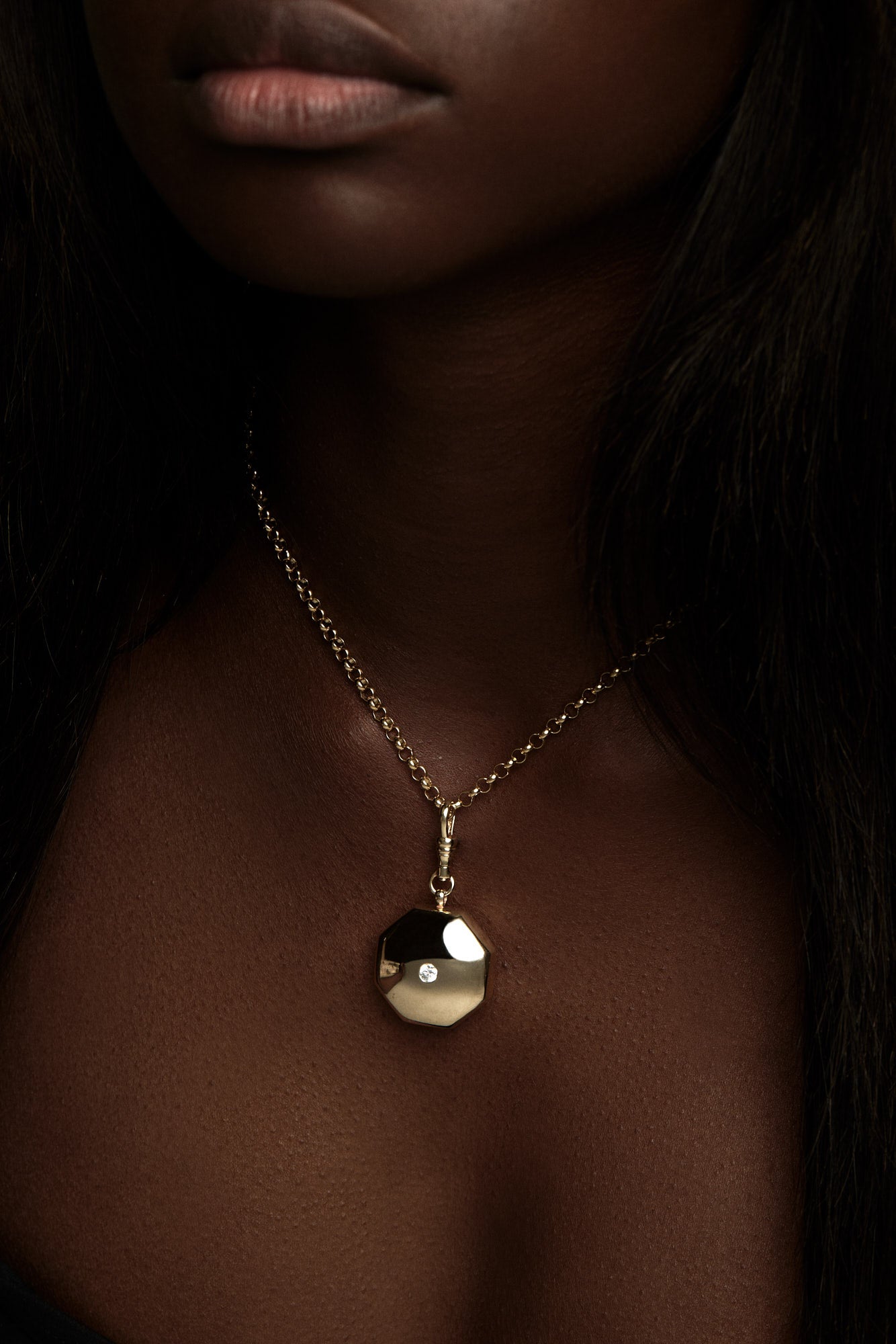 Puffy Octagon Attachment | 9K Yellow Gold