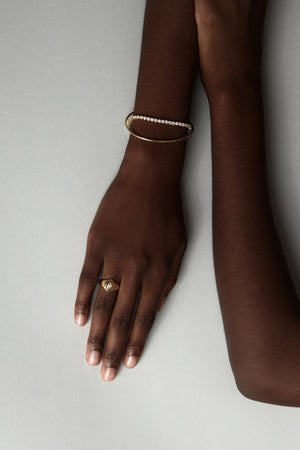 Pear Diamond Signet Ring | Yellow Gold | Natasha Schweitzer