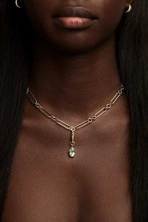 Pear Mint Quartz Attachment | 9K Yellow Gold | Natasha Schweitzer